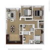 Floor plan: 3 Bed 1.75 Bath C4
