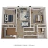 Floor plan: PCH 2 Bdrm 