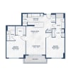 Floor plan: 2/2 LINDOS