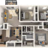 Floor plan: 3 Bed - 2 Bath