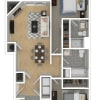 Floor plan: 2 Bedroom, 2 Bath