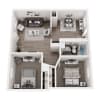 Floor plan: 2 Bedroom