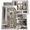Floor plan: A6 939 Sq. Ft. 2nd Fl. 