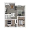 Floor plan: 2 Bedroom