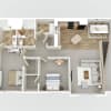 Floor plan: 2 Bed / 2 Bath 1210 sq ft