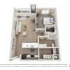 Floor plan: 1X1-748
