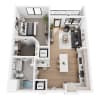 Floor plan: 1BR-C