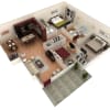 Floor plan: 3 BR Grand Courtyard
