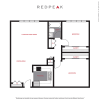Floor plan: B1 - 2 Bed / 1 Bath (730 sf)