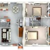 Floor plan: Abita 2 Bed 1.5 Bath Townhome