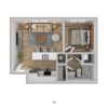 Floor plan: 1 Bedroom 1 Bathroom