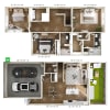 Floor plan: 3B Townhome