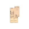 Floor plan: Affordable 2 Bed 1 Bath Apartment in Tacoma, WA - 60% AMI