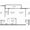 Floor plan: 1BR/1BA Standard