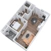 Floor plan: A1 One Bedroom 