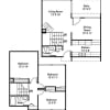 Floor plan: 3 BR Townhome with Washer and Dryer