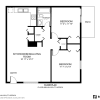Floor plan: 2/1 Renovated