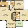Floor plan: 2 Bedroom