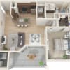 Floor plan: 1 Bedroom 1 Bath