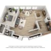 Floor plan: 1x1 B