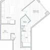 Floor plan: 1 Bed/1.5 Bath Den-D4