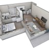 Floor plan: 1 BR Horizon Courtyard