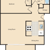 Floor plan: 1 Bed / 1 Bath A1