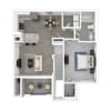 Floor plan: 1x1 B