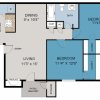 Floor plan: 2 Bedroom 1 Bathroom