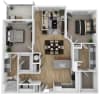 Floor plan: 2 Bedroom