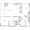 Floor plan: 2A w/ Balcony
