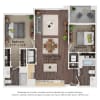 Floor plan: Two Bedroom - 2B
