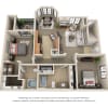 Floor plan: Queen with Carport 