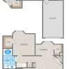 Floor plan: 1x1G