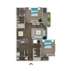 Floor plan: 2 Bedroom B