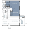 Floor plan: 2 Bedroom 2 Bathroom A