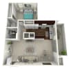Floor plan: Woodcrest- 1 Bed 1 Bath