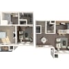 Floor plan: 1E Renovated