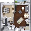Floor plan: One Bedroom/One Bath