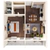 Floor plan: 1 x 1