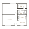 Floor plan: 1 Bedroom, 1 Bath C - 114 Sharene