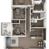 Floor plan: 3 Bedroom 2 Bath
