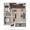 Floor plan: 1x1 - Edward