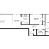 Floor plan: 2 Bedroom 1 Bath