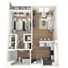 Floor plan: 1BR/1BA A1