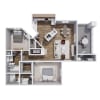 Floor plan: 2x2 1004sf Classic