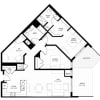 Floor plan: 2 Bed Den A