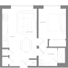 Floor plan: One Bedroom F