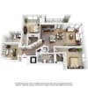 Floor plan: 2 Bed/2 Bath Den-D01