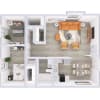 Floor plan: 2 Bed, 1 Bath (950 Sq. Ft.)